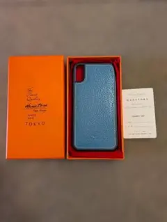 HANATORA 本革製 スマホケース ブルー　iPhone11　XRのサムネイル
