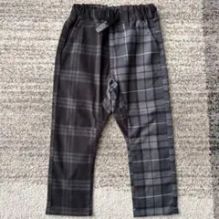 BREEZE チェック柄ロングパンツ110cm チャコール