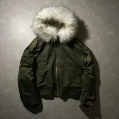 00s archive ダウンジャケット ファー付き 短丈 ギャザー y2k