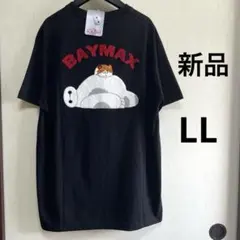 【新品タグ付】ディズニー　ベイマックス　半袖Tシャツ　サガラ刺繍　ブラック　LL