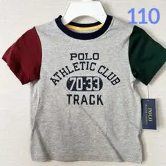 新作◇ラルフローレン ボーイズ カラーブロック ロゴTシャツ 4T/110