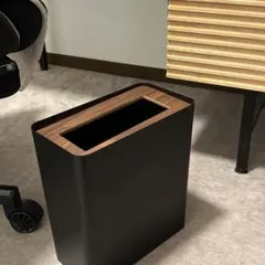 YAMAZAKI 山崎実業　RIN トラッシュカン 角型、黒ゴミ箱　部品なし