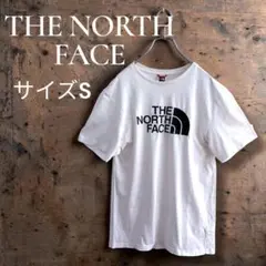 ノースフェイス ロゴTシャツ白 半袖 S メンズ 定番　人気　美品　ストリート