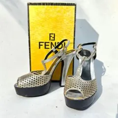 D655/FENDI フェンディ オープントゥ プラットフォーム サンダルのサムネイル