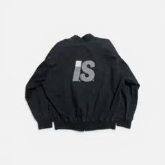 90s I.S. イッセイミヤケ　ブルゾンジャケット　プリント　黒　メンズMのサムネイル