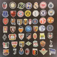 サッカー　クラブチーム　ステッカー　50枚のサムネイル