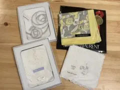 Yves Saint Laurent Wedgwood等　ハンカチ 4枚セット