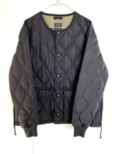 【ほぼ未使用】TAION クルーネックミリタリー キルティング ダウンジャケット