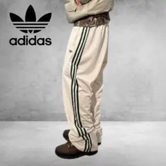 新品 アディダスオリジナルス クラシック トラックパンツ アイボリー グリーン