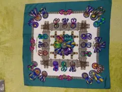 HERMES エルメス スカーフカレ90 　馬のリボン