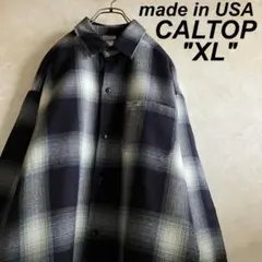 USA製 CALTOP オンブレチェックシャツ XL