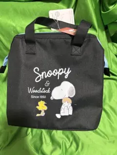スヌーピー 保冷ランチバッグ 自立型 ワイヤー入り メッシュポケット付き 新品