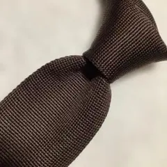 【美品】バーバリーブラックレーベル　無地ニットネクタイ