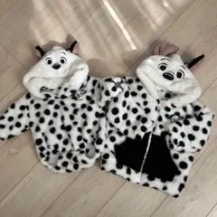 ディズニー 101匹わんちゃん なりきり ボア パーカー 双子 お揃い 80 