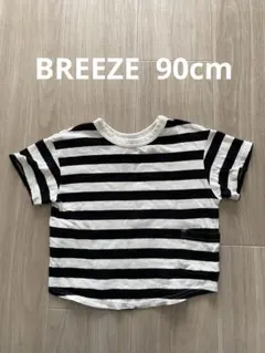 BREEZE ストライプ ボーダー　半袖Tシャツ ポケット付き　90cmのサムネイル