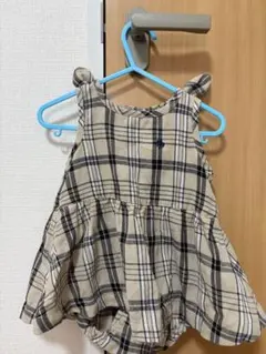 POLOベビー チェックワンピース