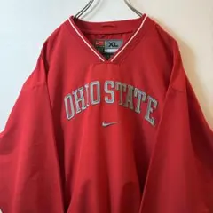 【希少】ナイキ　ナイロンジャケット　90s カレッジロゴ　プルオーバー