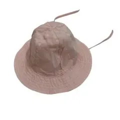 H&M ベビー ハット 3-6M コットン100% ピンク 紐付き 帽子 キッズ