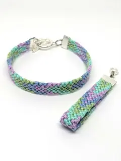 ミサンガブレスレット＆キーホルダーセット〈61〉