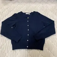 美品★デビュードフィオレネイビー ボタン付きカーディガン★レッセパッセ