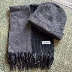 メンズマフラ＆ニット帽2点セット