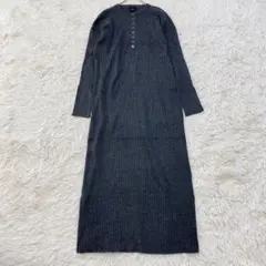 【美品】スピックアンドスパン 24AW ヘンリーネックリブニットワンピース 完売