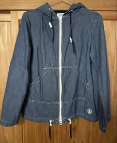 オーシバル デニムフードジャケット リネン