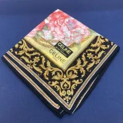 新品✨CELINE セリーヌ　ハンカチ　花柄　マカダム　ヴィンテージ