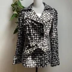 良品　ザラ【L】ブラック　個性的　トレンチコート　スタイル　ジャケット