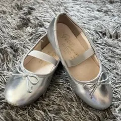petit main リボン付きバレエシューズ
