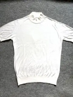 【美品】JOHN SMEDLEY ジョンスメドレー モックネックコットンニットM