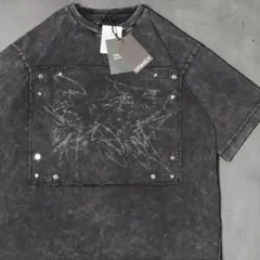 M★新品★GRANCY★スクリブル グラフィック ピグメント Tシャツ★ブラック