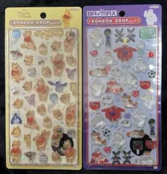 ボンボンドロップシール くまのプーさん ベイマックス 2種セット 正規品