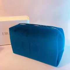 ☆未使用☆Christian Dior ポーチ ネイビー ベロア素材 限定品