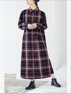 フェリシモ リブインコンフォート×ボリントン トラッド気分なチェックワンピース