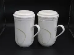 【未使用長期保管品】台湾 風清堂 茶こし付マグカップ 2個セット