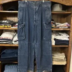 90s USA製 RRL デニム　カーゴパンツ