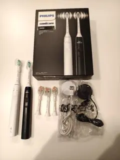 PHILIPS3100充電式音波電動歯ブラシ 2本セット プレミアムヘッド3本付