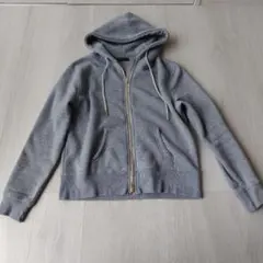 Aqua Garage グレー フルジップ 裏起毛パーカー