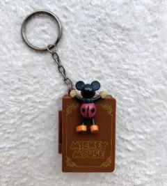 ディズニー ミッキーマウス 本型 キーホルダー レトロ レア