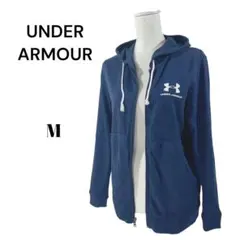 アンダーアーマー　メンズ　長袖、スウェットパーカー　フルジップ【M】ネイビー