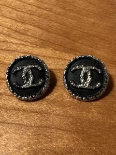 CHANEL シャネル イヤリング ヴィンテージ　 黒 シルバー