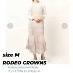 RODEO CROWNS チェック柄キャミワンピース M レイヤード