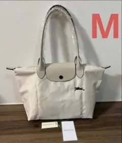 【新品ロンシャン ハンドバッグ ピンクホワイト Mサイズ レディーストートバッグ