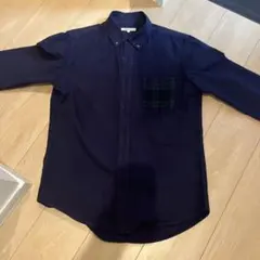 GLOBAL WORK ネイビー ボタンダウンシャツ