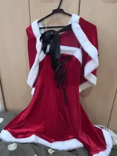サンタコスプレ衣装 フード付き レッド