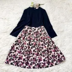 【香織様専用品】極美品✨ローズティアラ　ワンピース　切り替え　薔薇　金ボタン