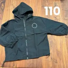 韓国風子供服 フード付きジャンバー ウィンドブレーカー ブラック 110cm