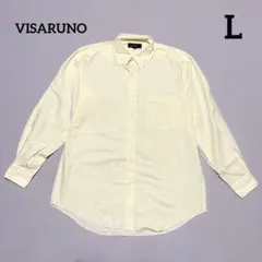 VISARUNO 長袖シャツ ボタンダウン クリームイエローのサムネイル