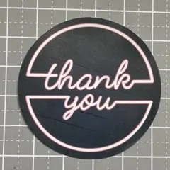 【TTT-43】防水ステッカー ネオン ネオンカラー サインプレート ありがとう